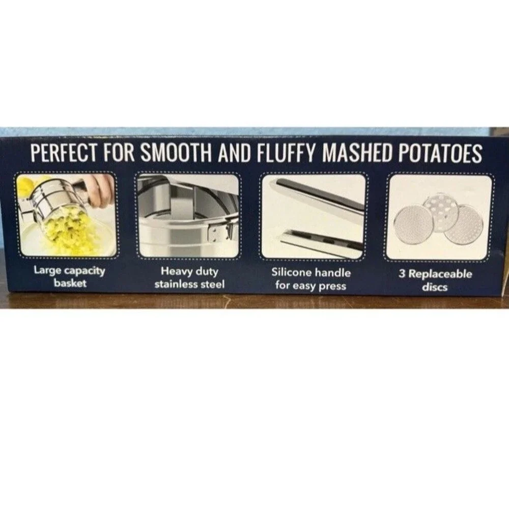 Victoria shop Stainless Steel Potato Ricer NIB Heavy Duty 3 Discs Included